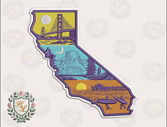 Download Layers of California Embroidery Files - Premium Resources