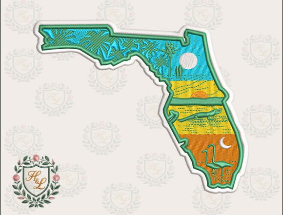 Download Layers of Florida Embroidery Files - Premium Resources